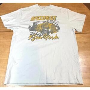 John Galt New York Speedway Hot Rod Car Graphic T-shirt One Size‎